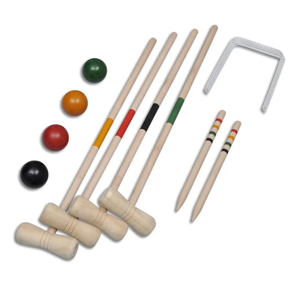 Croquetspel voor 4 spelers hout (2)