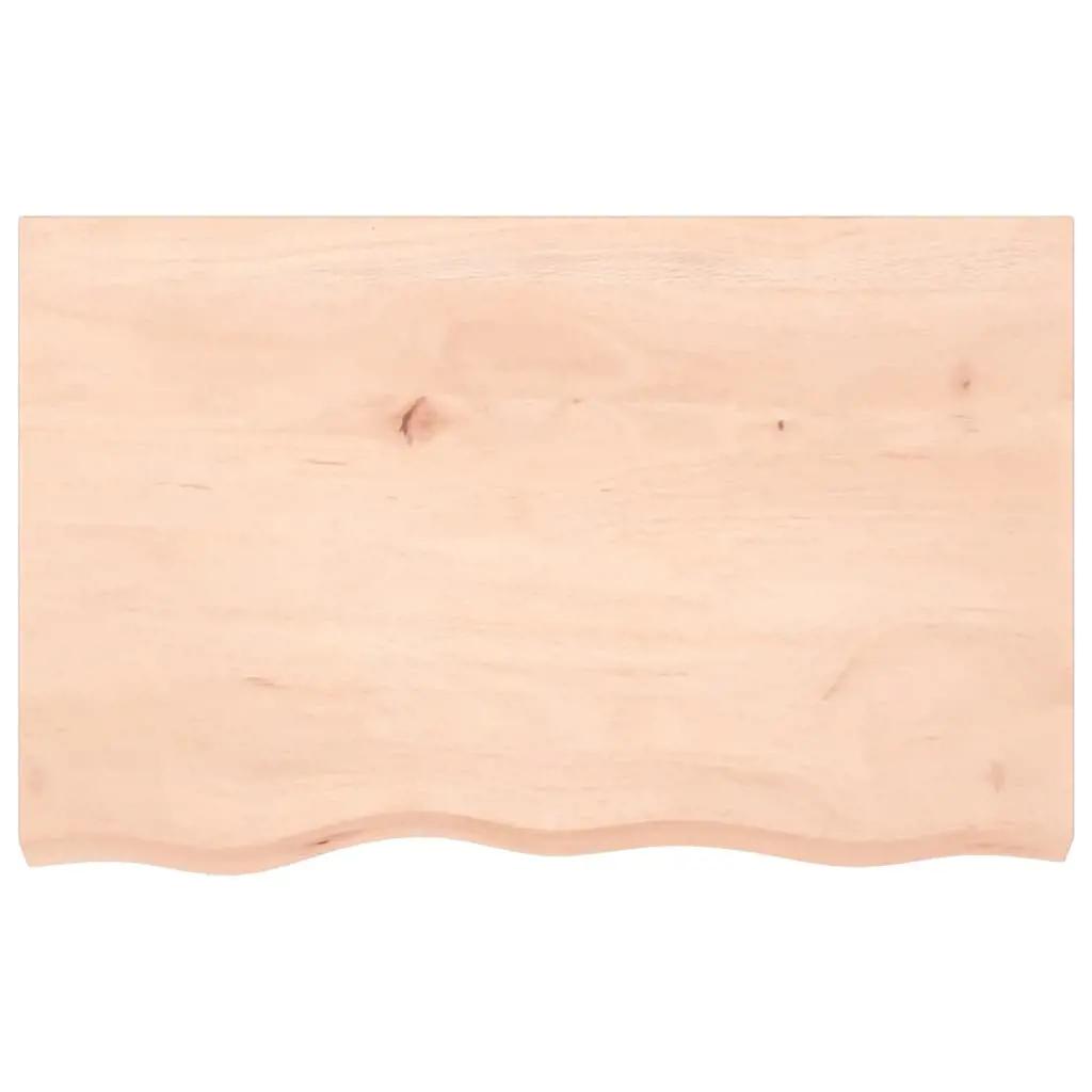 Wastafelblad 80x50x(2-6) cm onbehandeld massief hout (3)