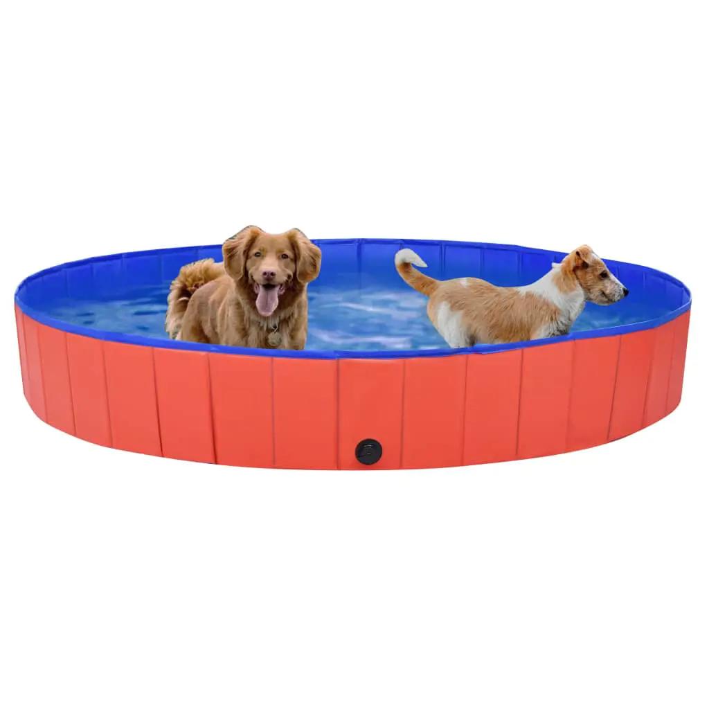Hondenzwembad inklapbaar 200x30 cm PVC rood (3)