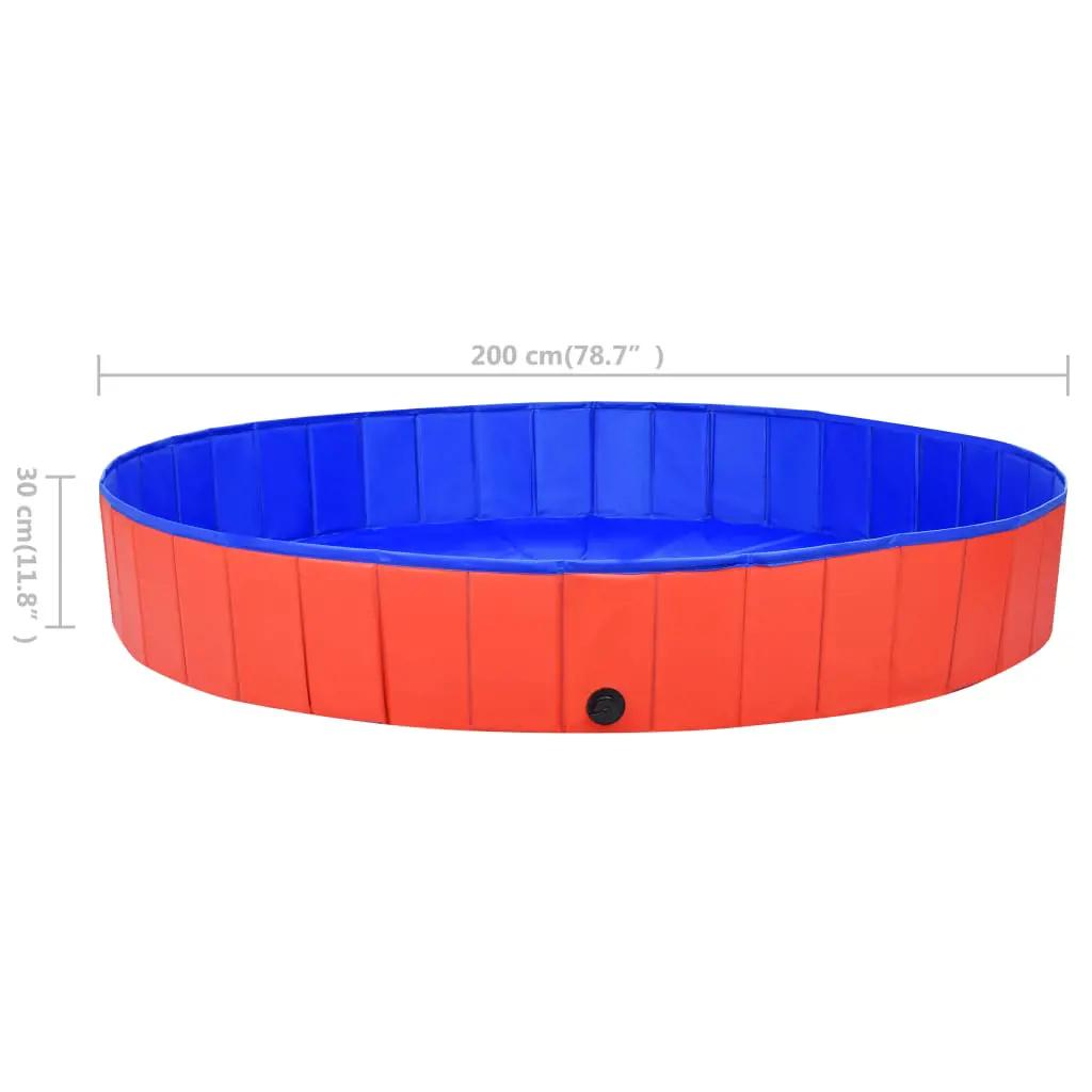 Hondenzwembad inklapbaar 200x30 cm PVC rood (9)