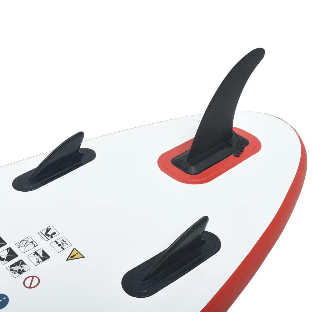 Stand-up paddleboard opblaasbaar rood en wit (5)