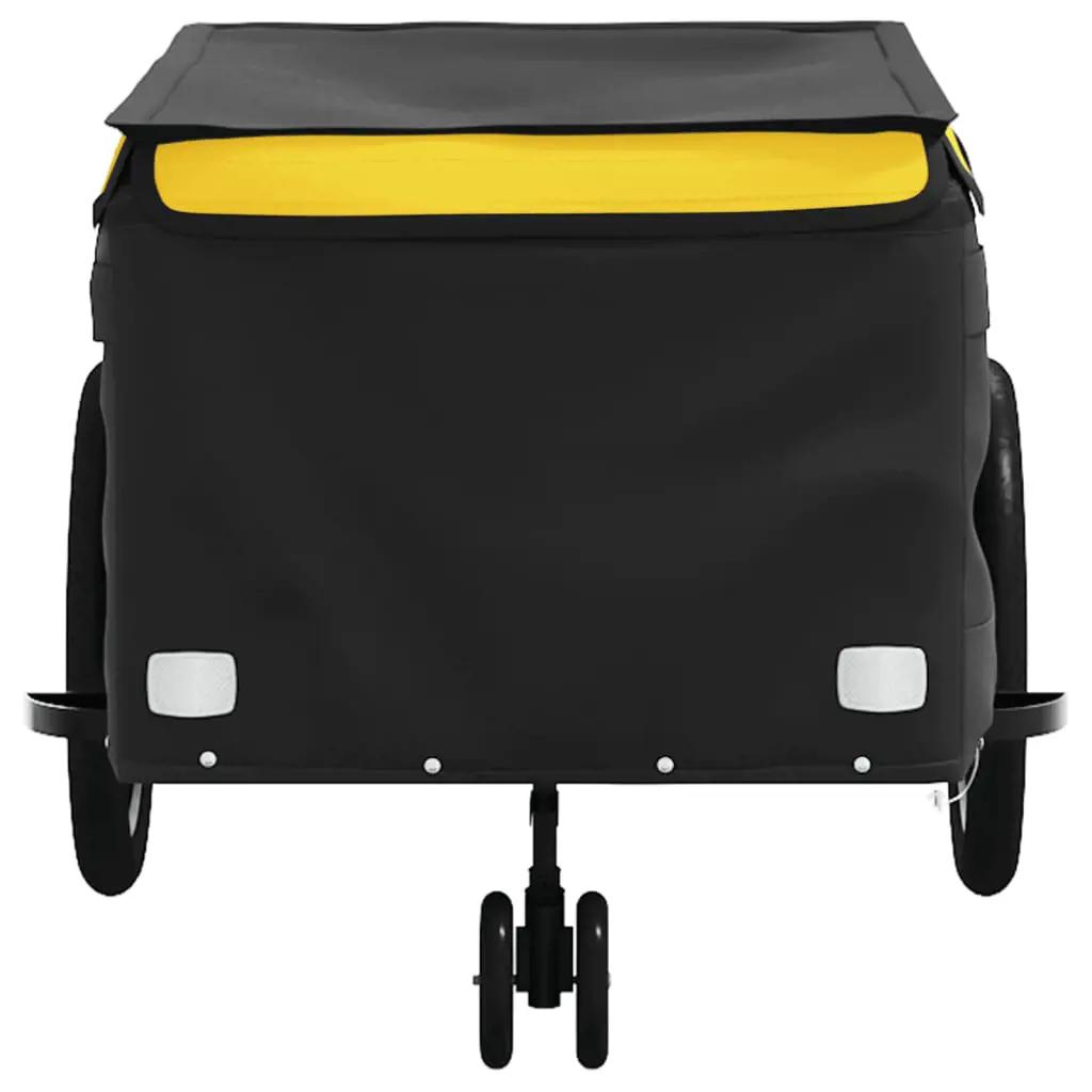 Fietstrailer 45 kg ijzer zwart en geel (6)