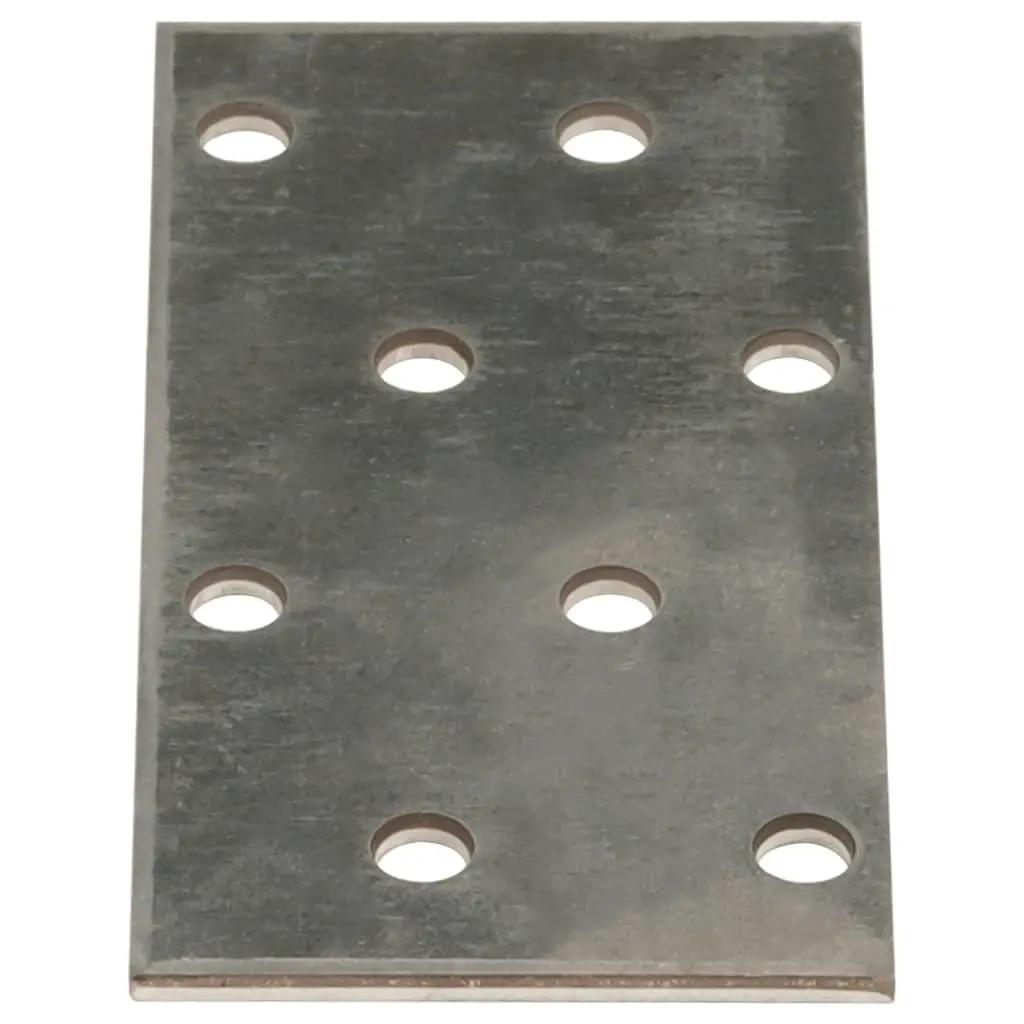 Platen geperforeerd 60 st 2 mm 80x40 mm gegalvaniseerd staal (2)