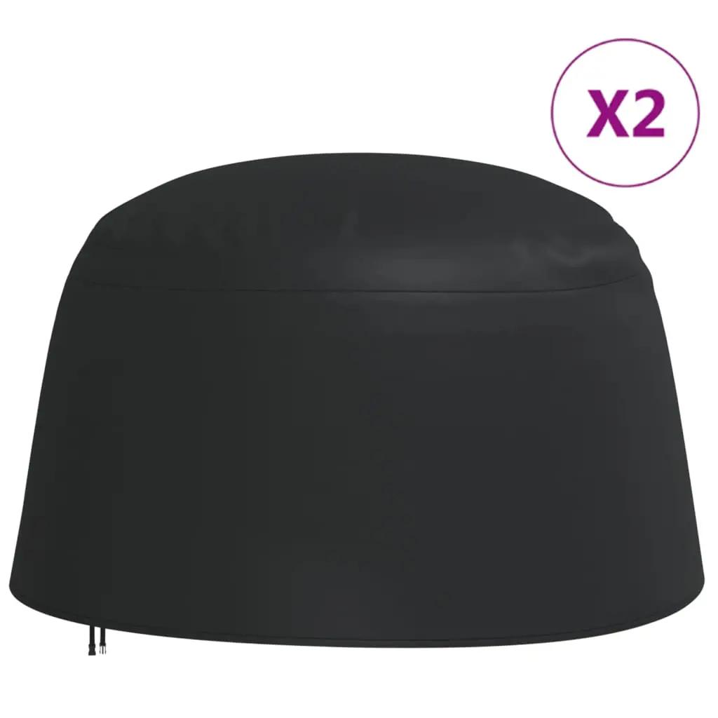 Hoezen voor hangende ei-stoel 2 Ø 190x115 cm 420D oxford zwart