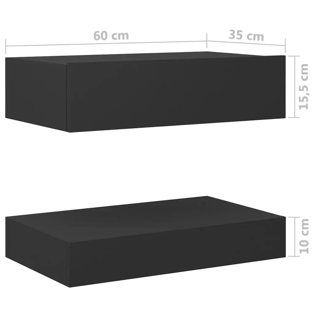 Nachtkastje 60x35 cm spaanplaat grijs (11)