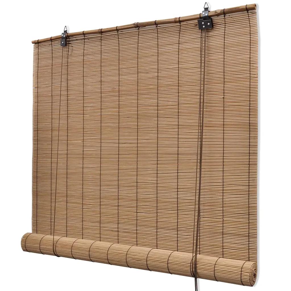 Rolgordijn 140x160 cm bamboe bruin (1)