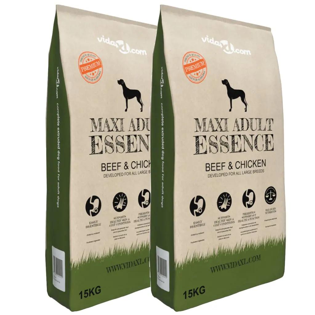 Premium hondenvoer Maxi Adult Essence Beef & Chicken 30 kg 2 st (1)