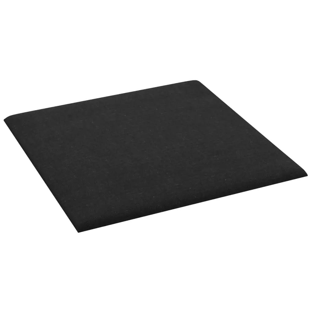 Wandpanelen 12 st 1,08 m² 30x30 cm stof zwart (4)