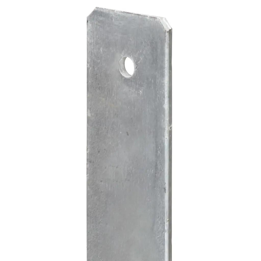 Grondankers 6 st 10x6x60 cm gegalvaniseerd staal zilverkleurig (5)