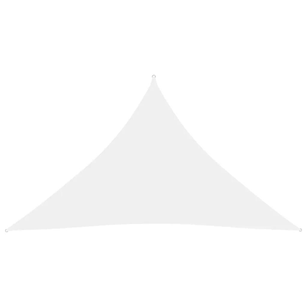 Zonnescherm driehoekig 3,5x3,5x4,9 m oxford stof wit (1)