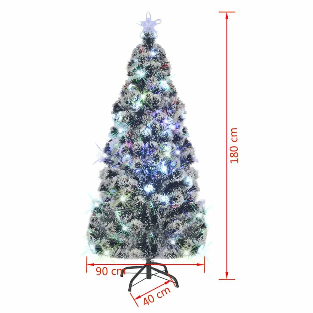 Kerstboom met LED en standaard 180 cm glasvezel (8)