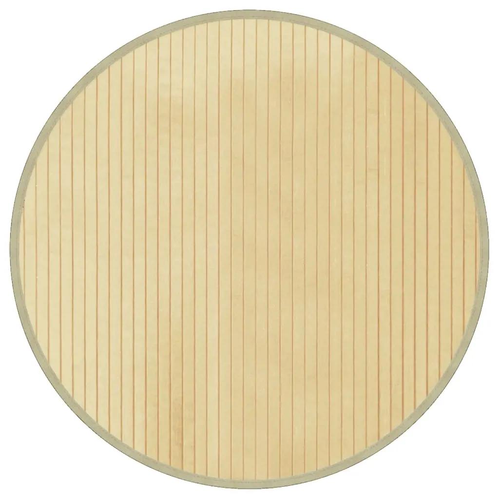 Vloerkleed rond 60 cm bamboe lichtnaturel (2)