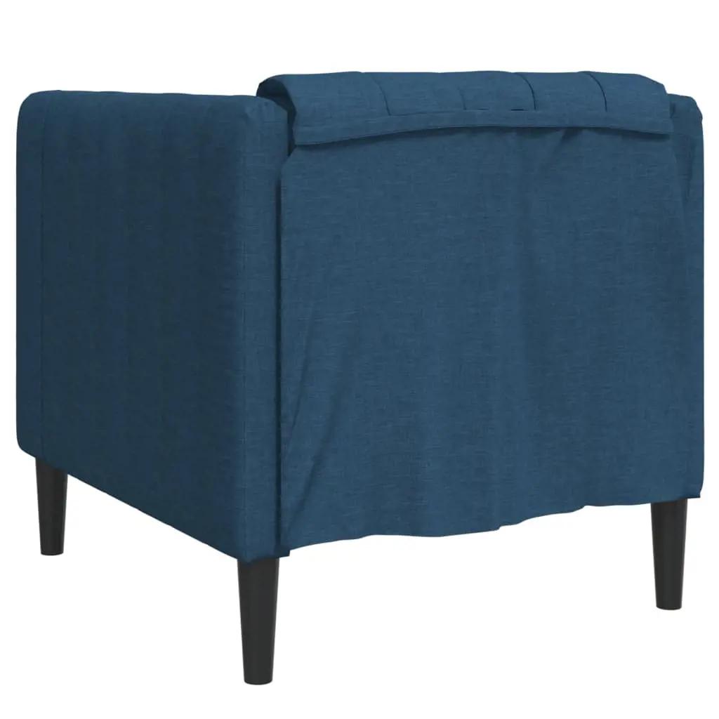 Fauteuil stof blauw (6)