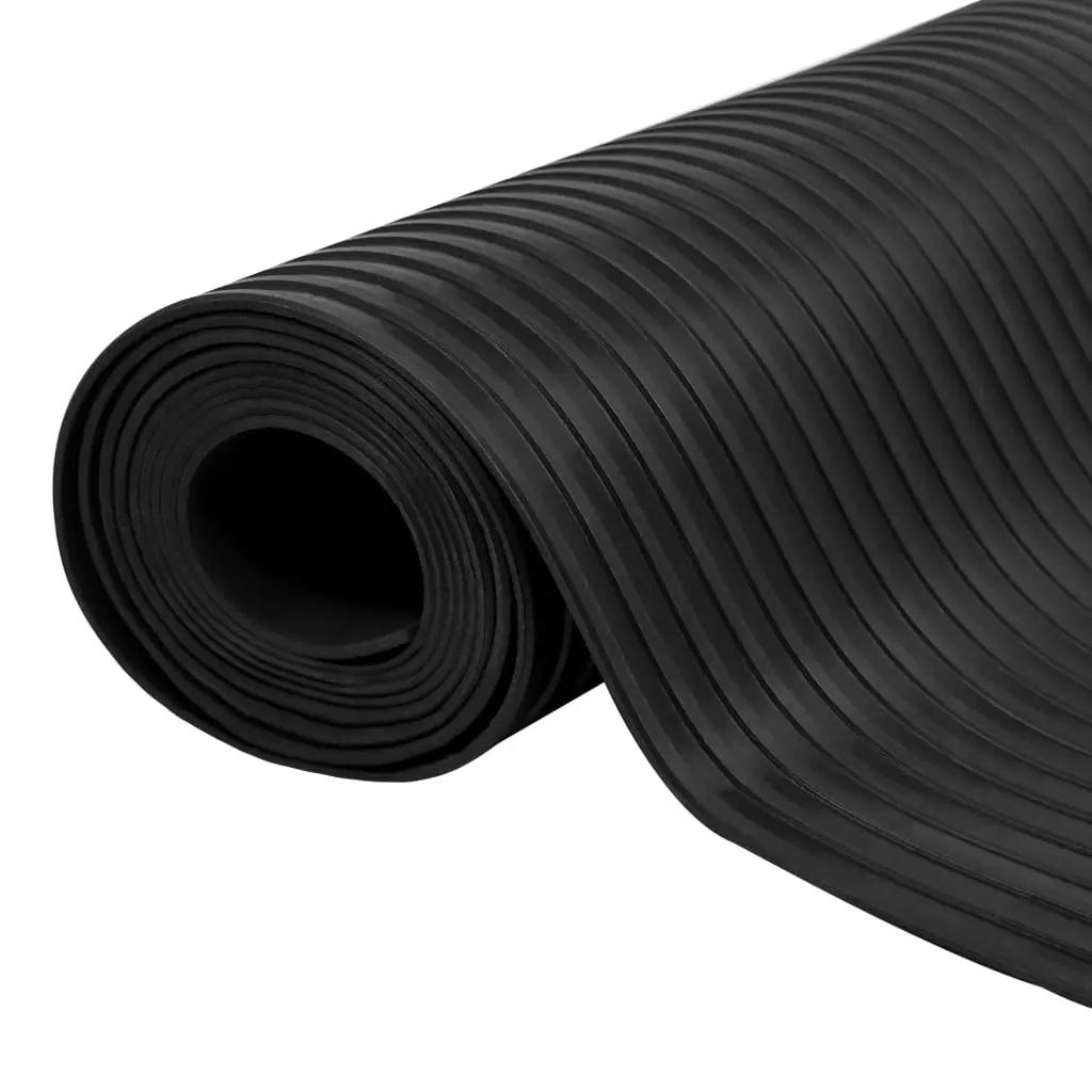 Vloermat anti-slip 3 mm 1,5x4 m rubber brede ribbel