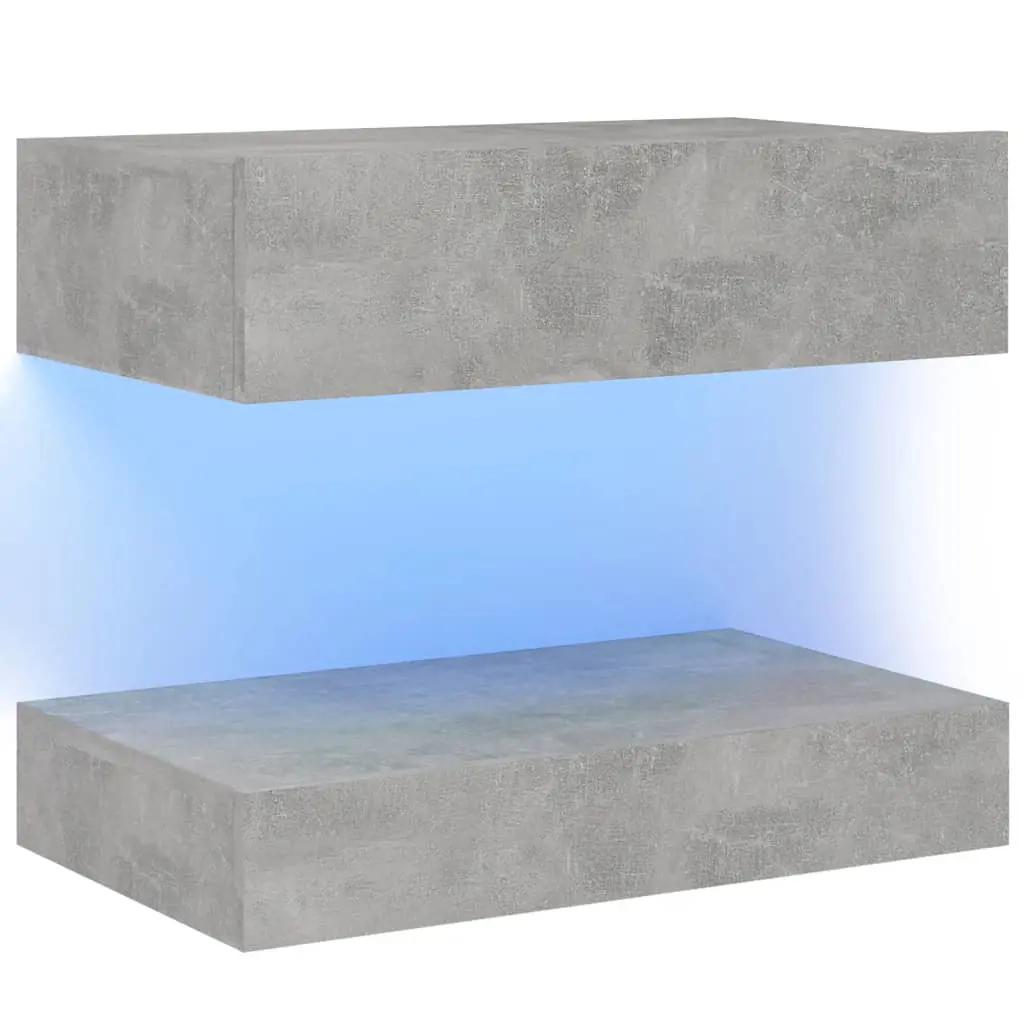 Nachtkastje 60x35 cm spaanplaat betongrijs (2)