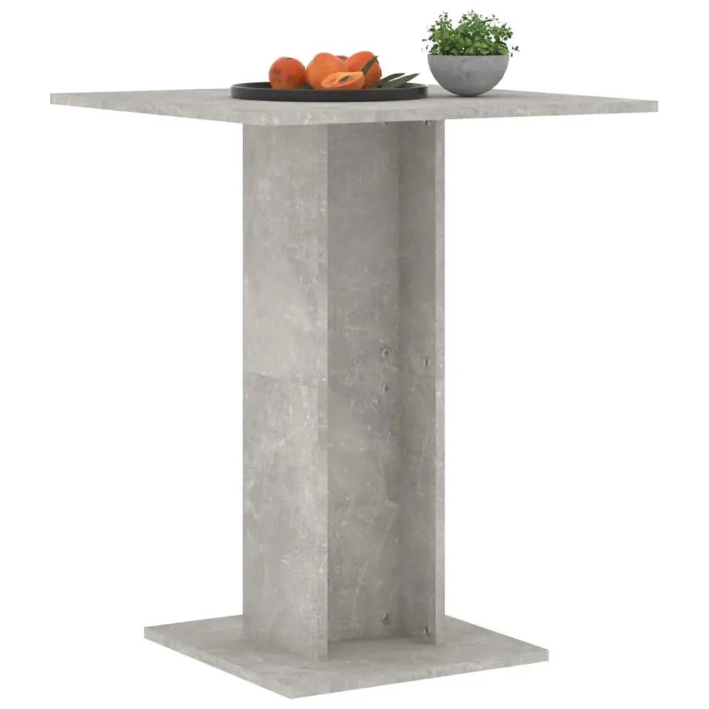 Bistrotafel 60x60x75 cm bewerkt hout betongrijs (3)