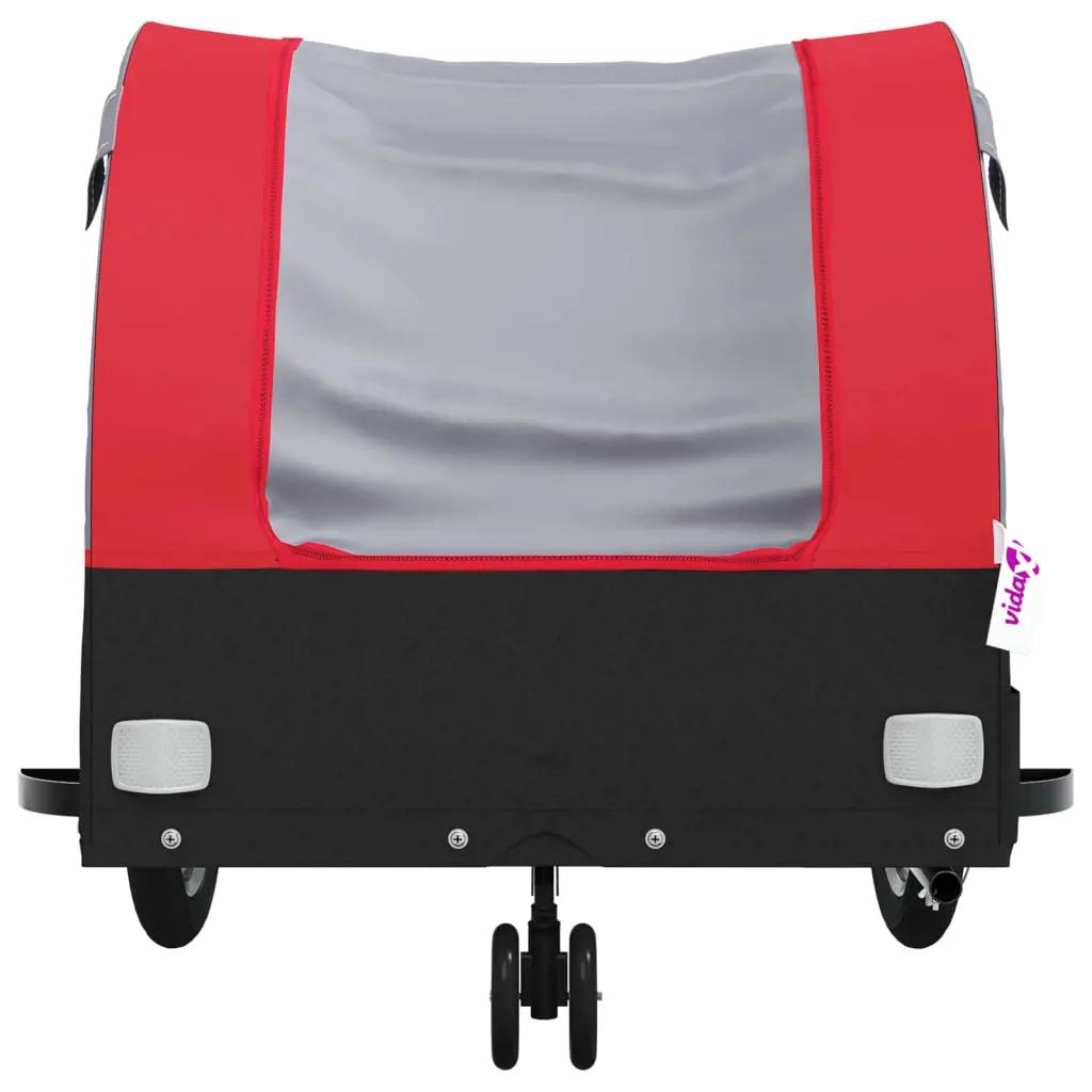 Fietstrailer 30 kg ijzer zwart en rood (6)