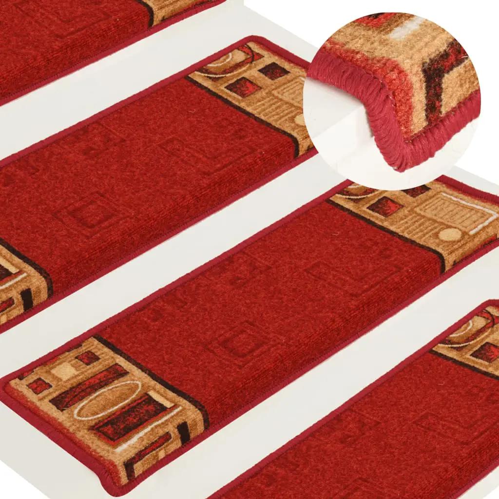 Trapmatten zelfklevend 15 st 65x21x4 cm rood