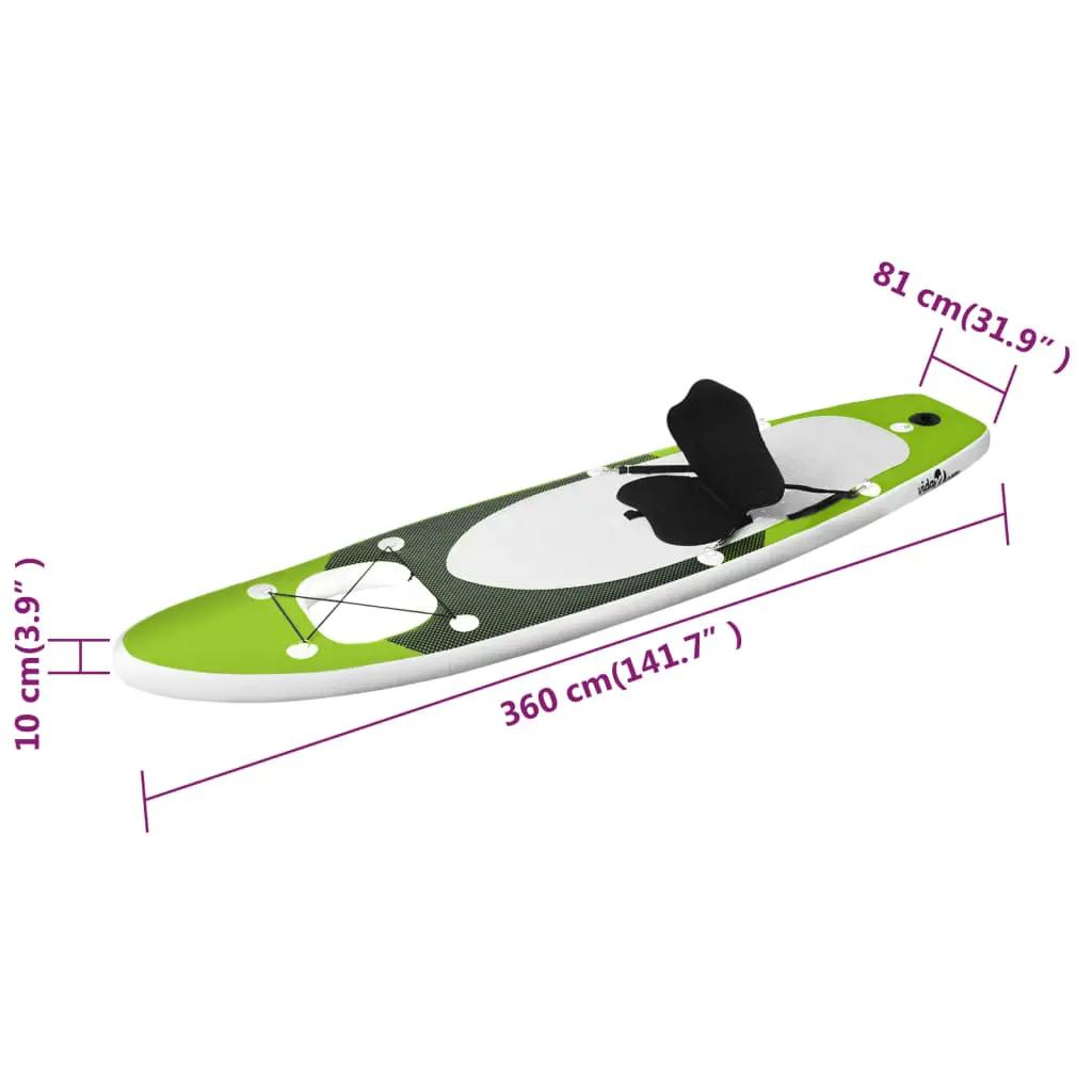 Stand Up Paddleboardset opblaasbaar 360x81x10 cm groen (12)