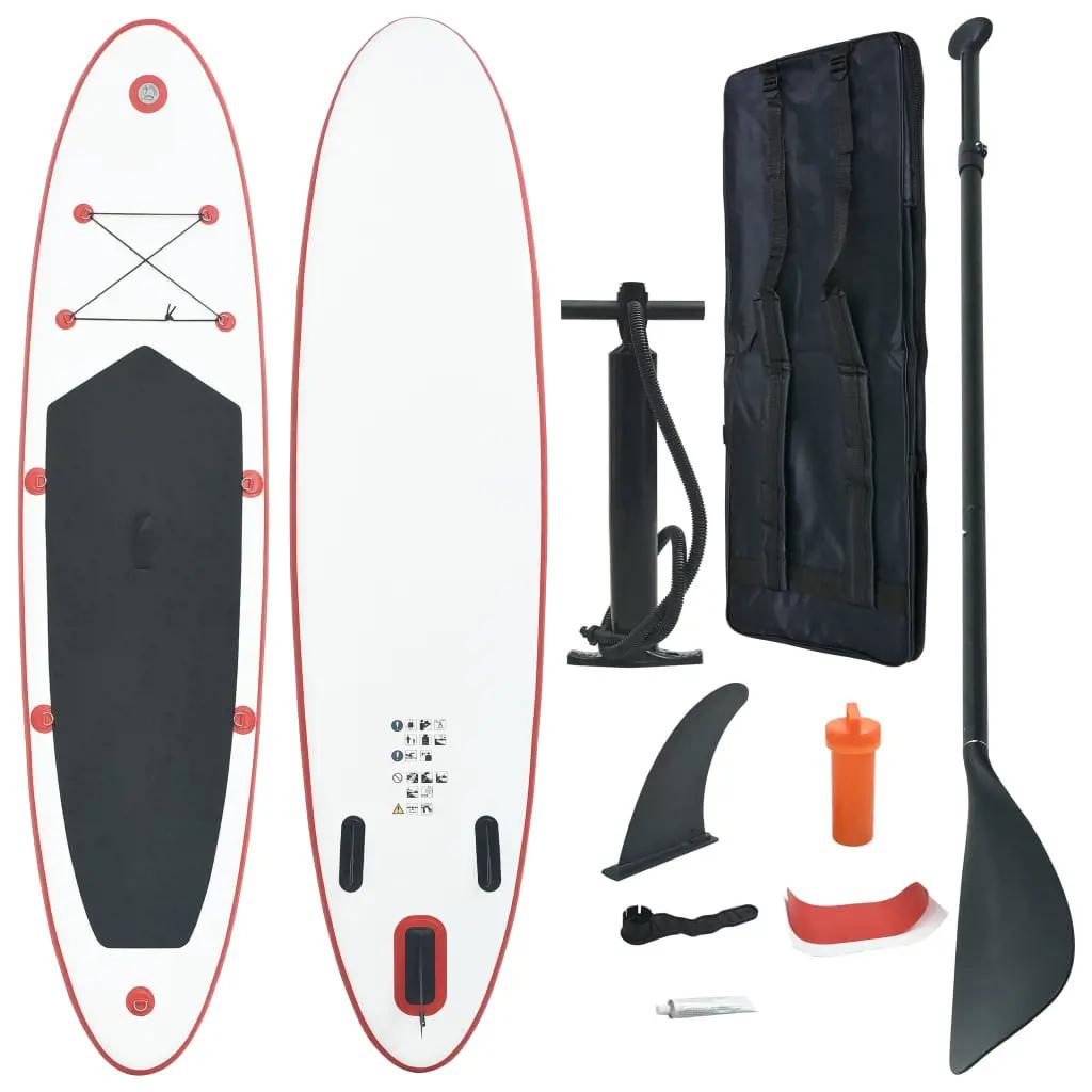 Stand-up paddleboard opblaasbaar rood en wit (1)