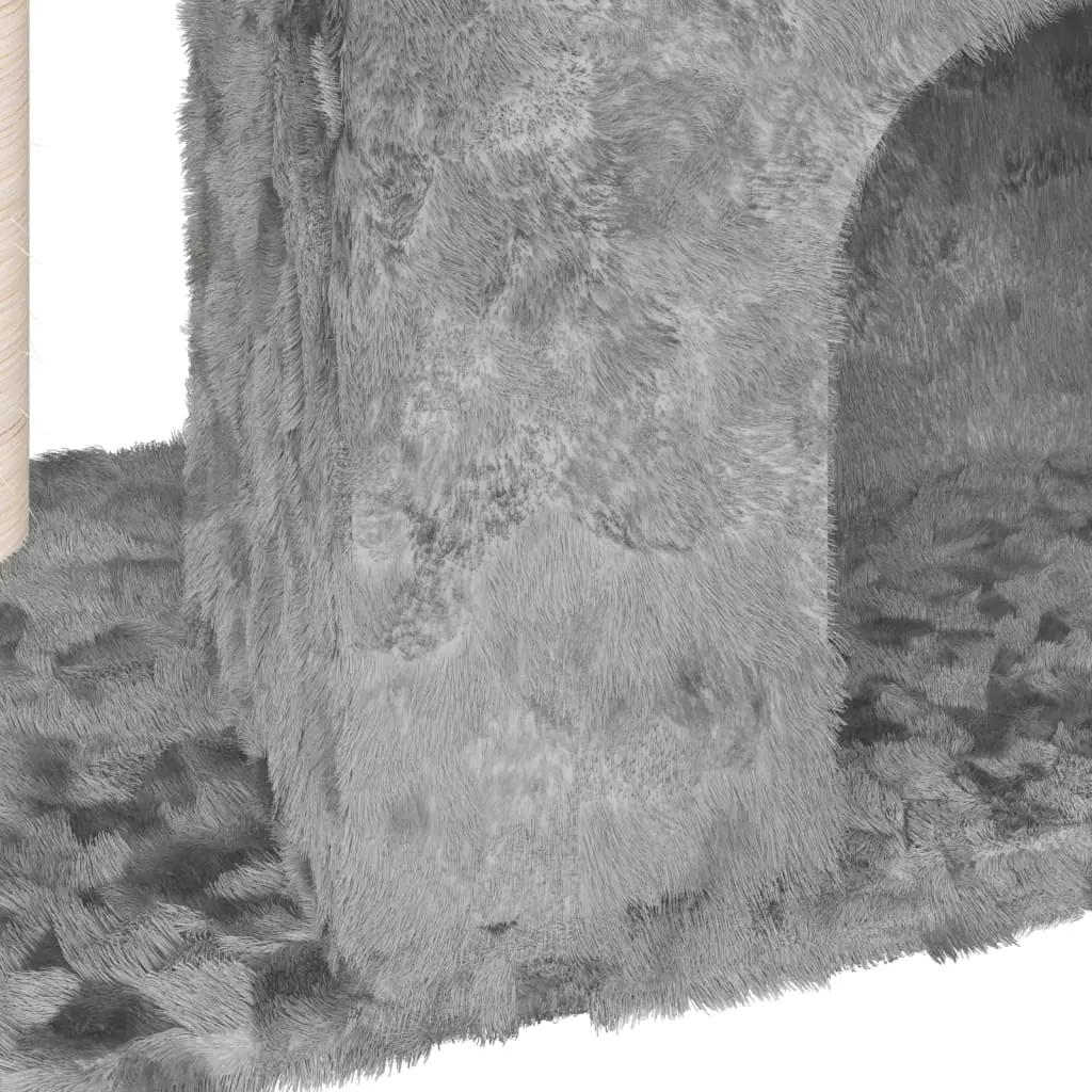 Kattenmeubel met sisal krabpale 51 cm lichtgrijs (6)