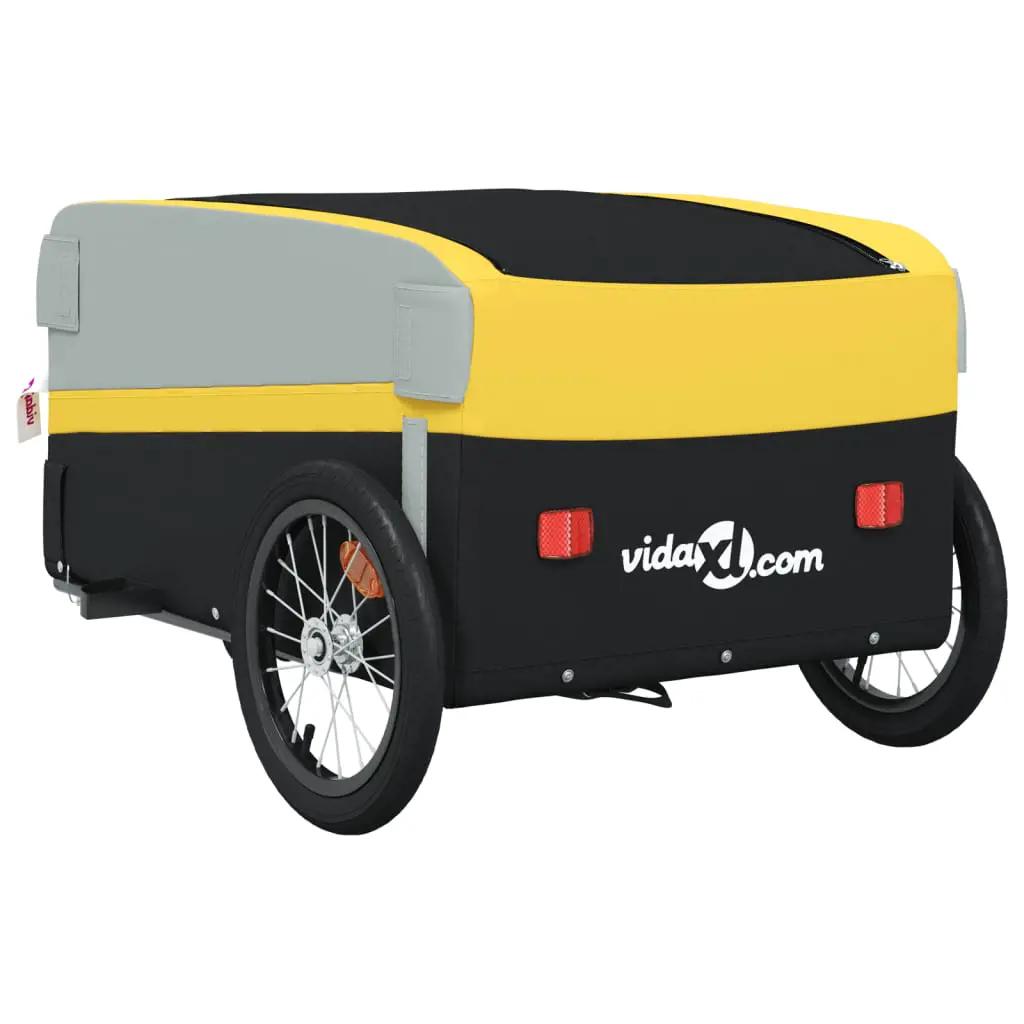 Fietstrailer 45 kg ijzer zwart en geel (8)