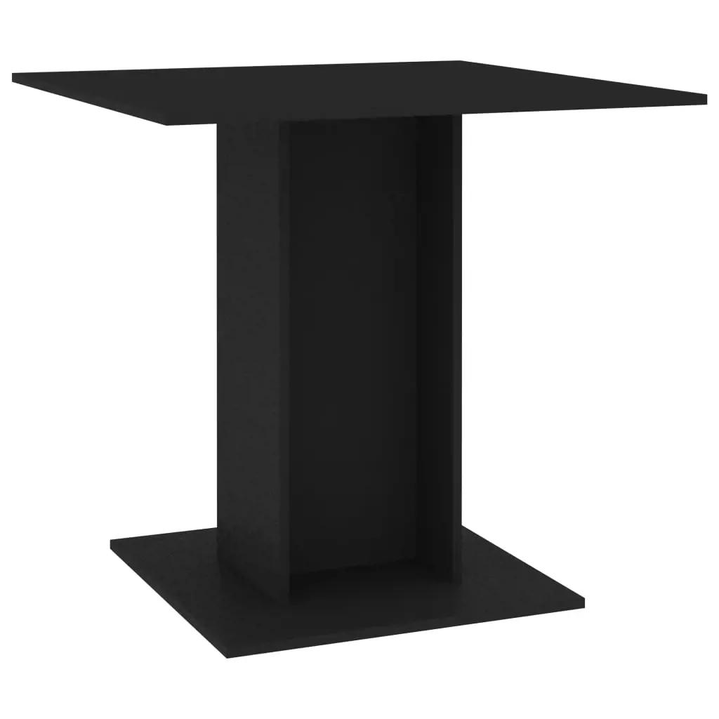 Eettafel 80x80x75 cm bewerkt hout zwart (2)