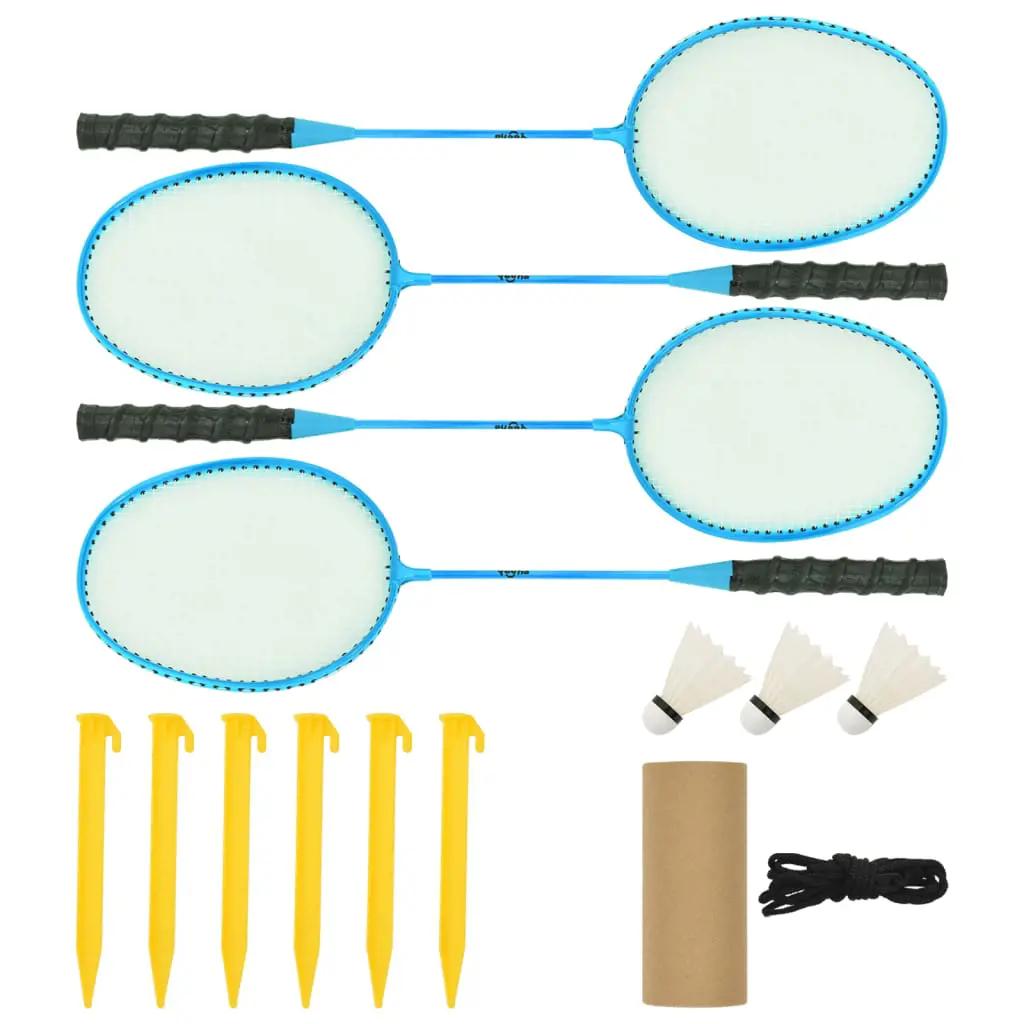 Badmintonnet 600x155 cm PE-stof geel en zwart (6)