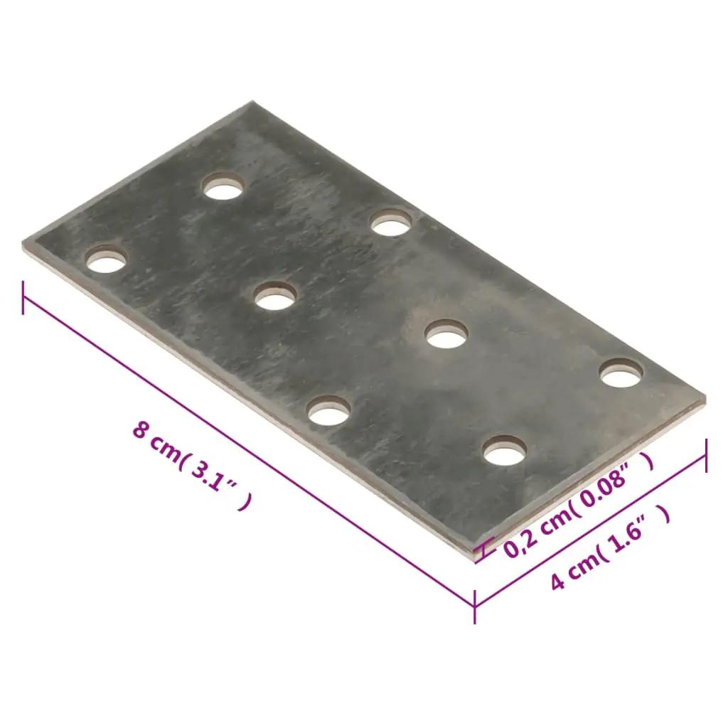 Platen geperforeerd 60 st 2 mm 80x40 mm gegalvaniseerd staal (5)