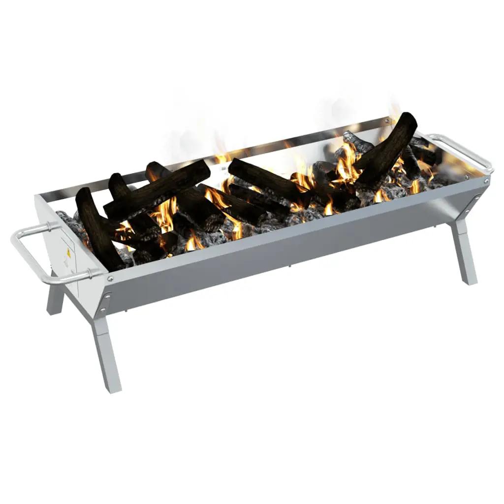 Barbecueplaat 118x42x30,5 cm roestvrij staal zilverkleurig (3)