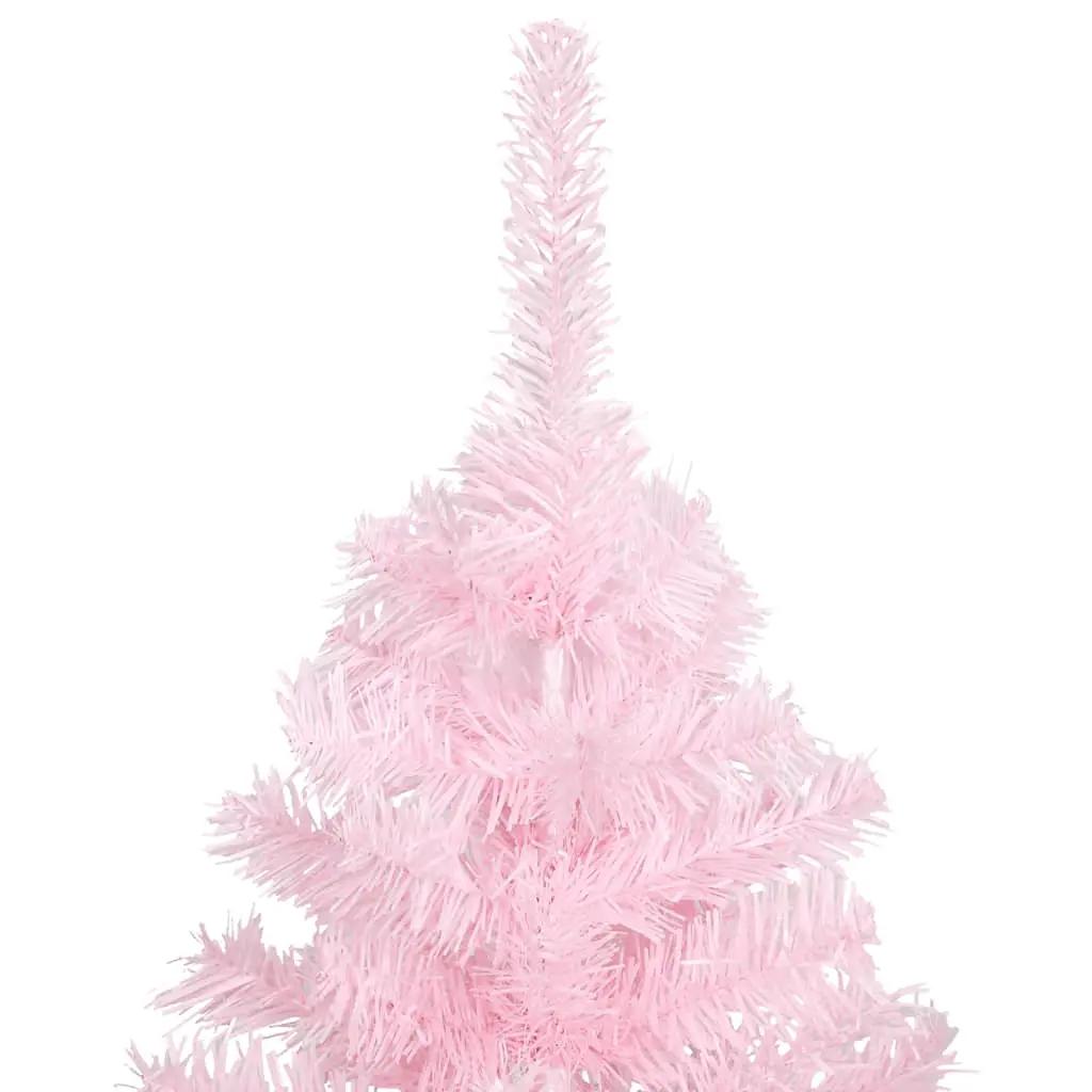 Kunstkerstboom met standaard 180 cm PVC roze (2)