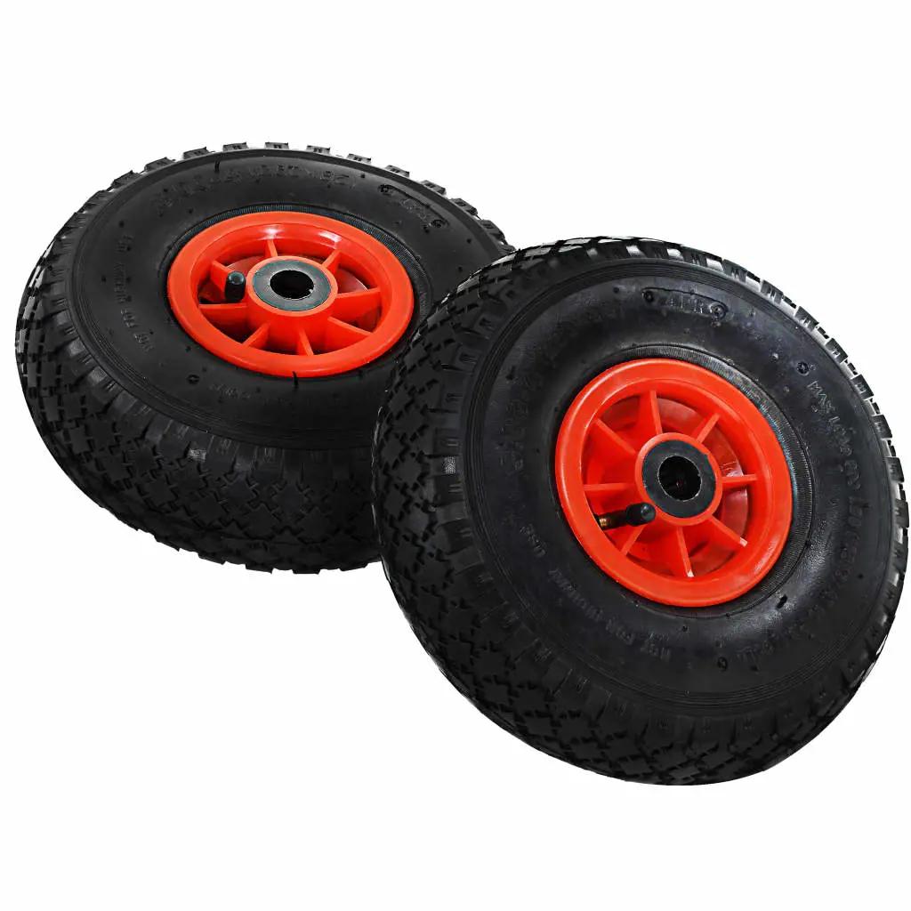 Steekwagenwielen 4 st 3,00-4 (245x82) rubber (2)