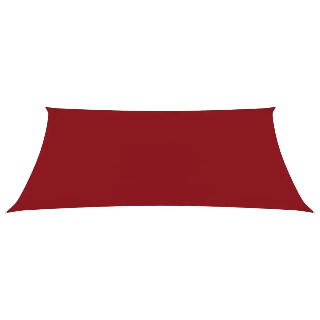 Zonnescherm rechthoekig 6x7 m oxford stof rood (2)