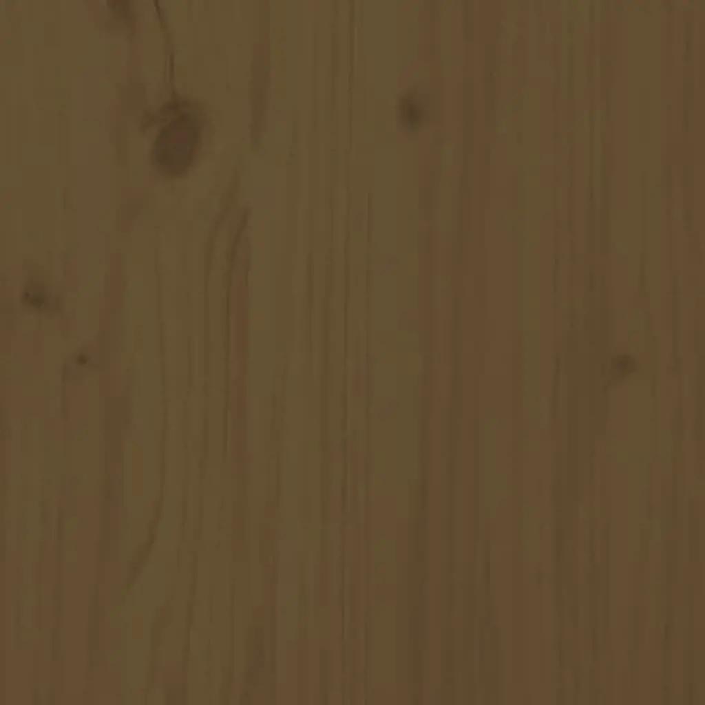Bedframe met hoofdbord grenenhout honingbruin 160x200 cm (5)