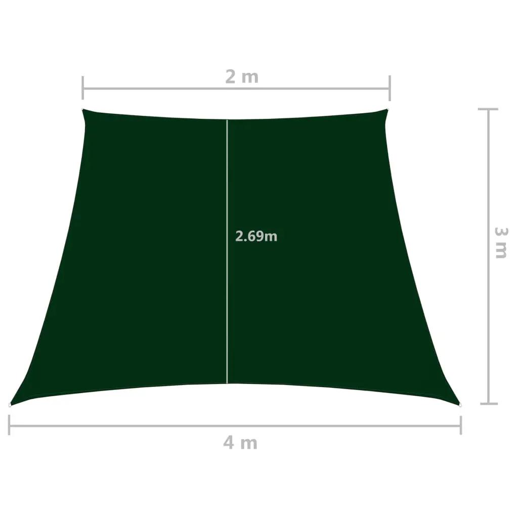 Zonnezeil trapezium 2/4x3 m oxford stof donkergroen (6)