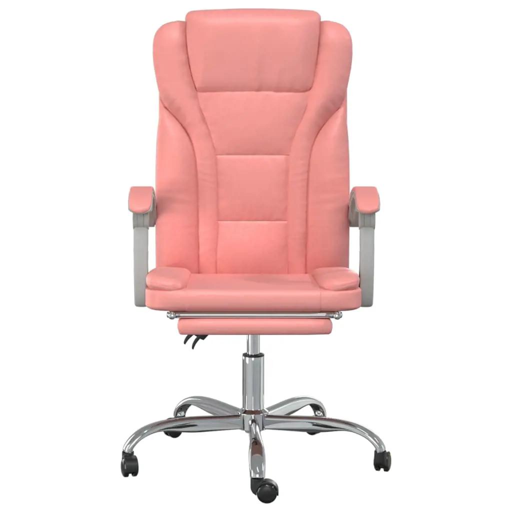 Kantoorstoel verstelbaar kunstleer roze (3)