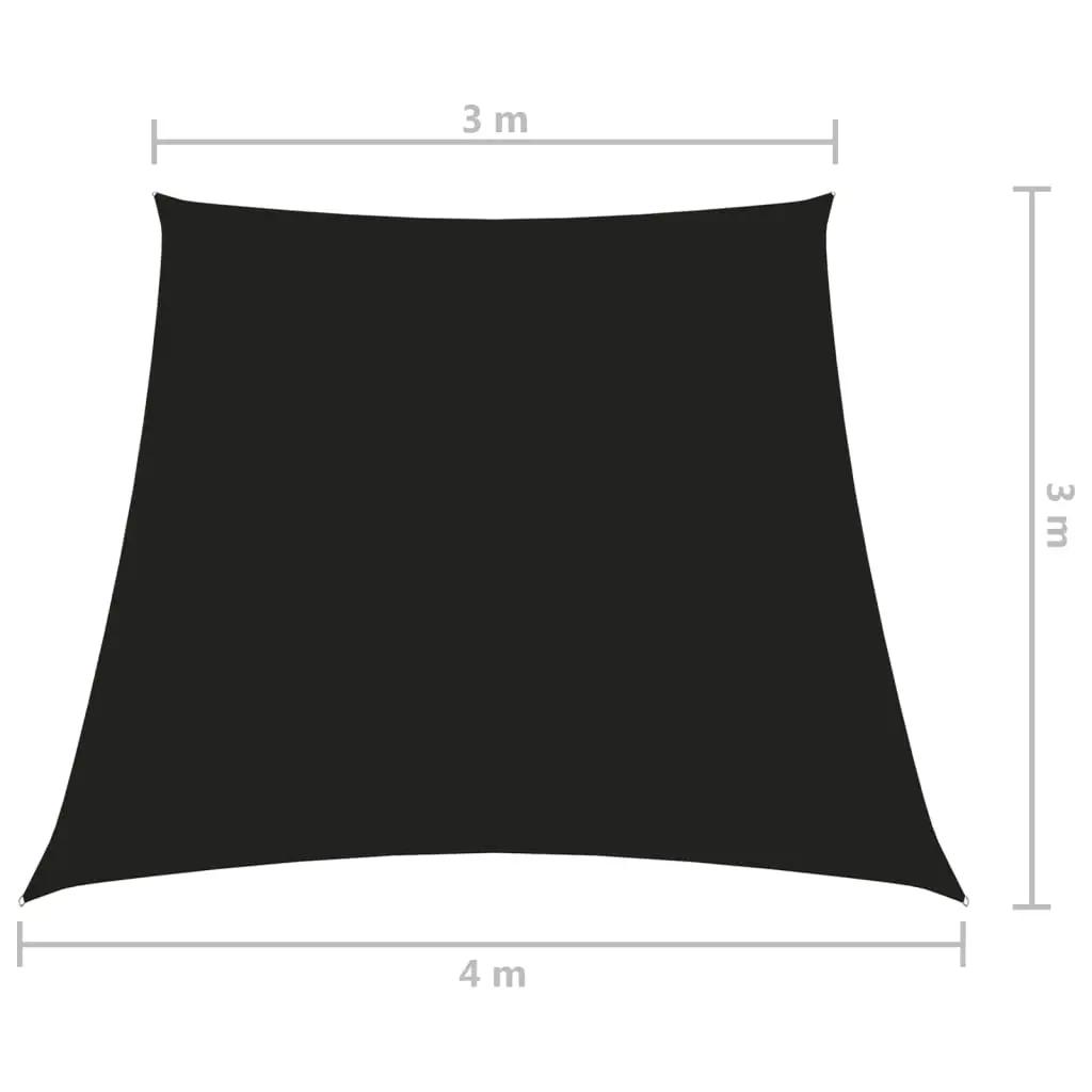 Zonnescherm trapezium 3/4x3 m oxford stof zwart (6)