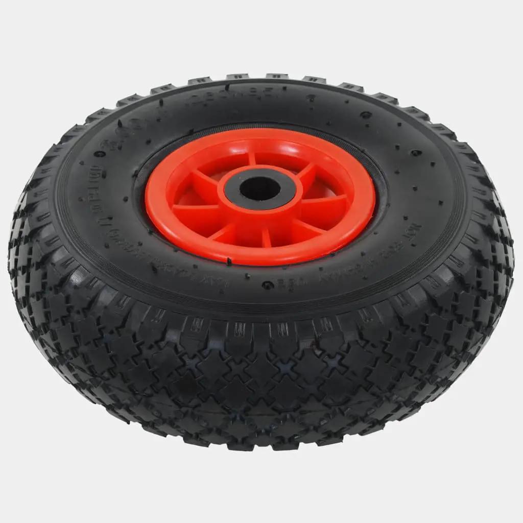 Steekwagenwielen 4 st 3,00-4 (245x82) rubber (3)