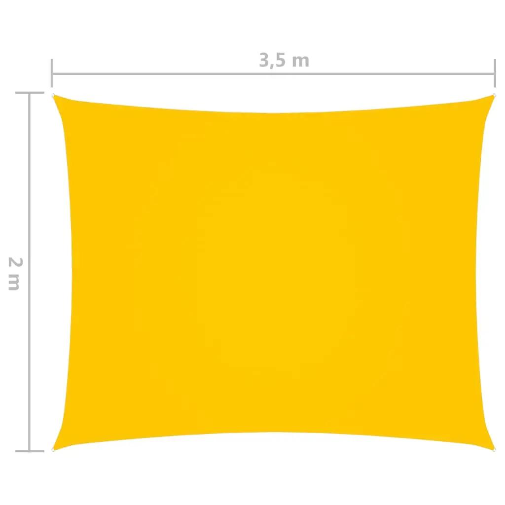 Zonnescherm rechthoekig 2x3,5 m oxford stof geel (6)