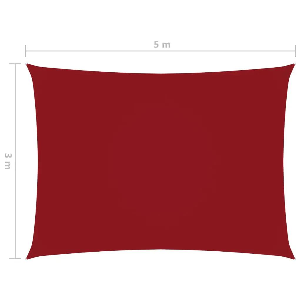 Zonnescherm rechthoekig 3x5 m oxford stof rood (6)