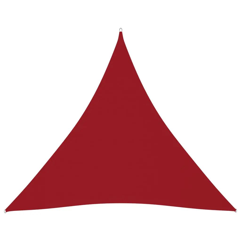 Zonnescherm driehoekig 4,5x4,5x4,5 m oxford stof rood (1)