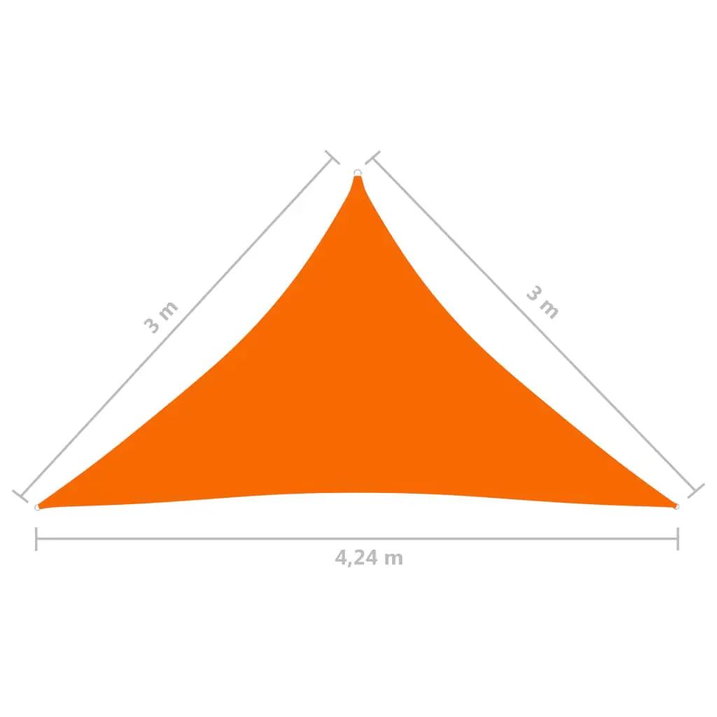 Zonnescherm driehoekig 3x3x4,24 m oxford stof oranje (6)