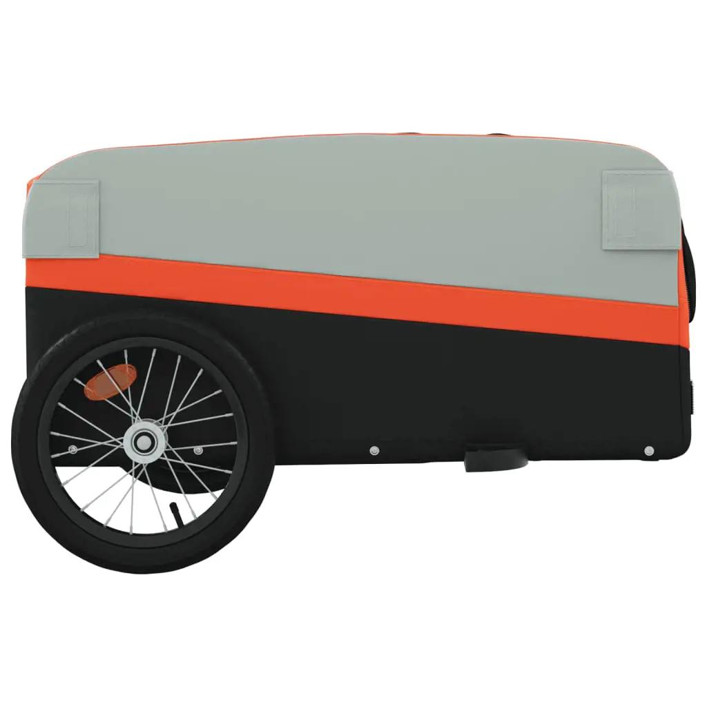 Fietstrailer 45 kg ijzer zwart en oranje (7)