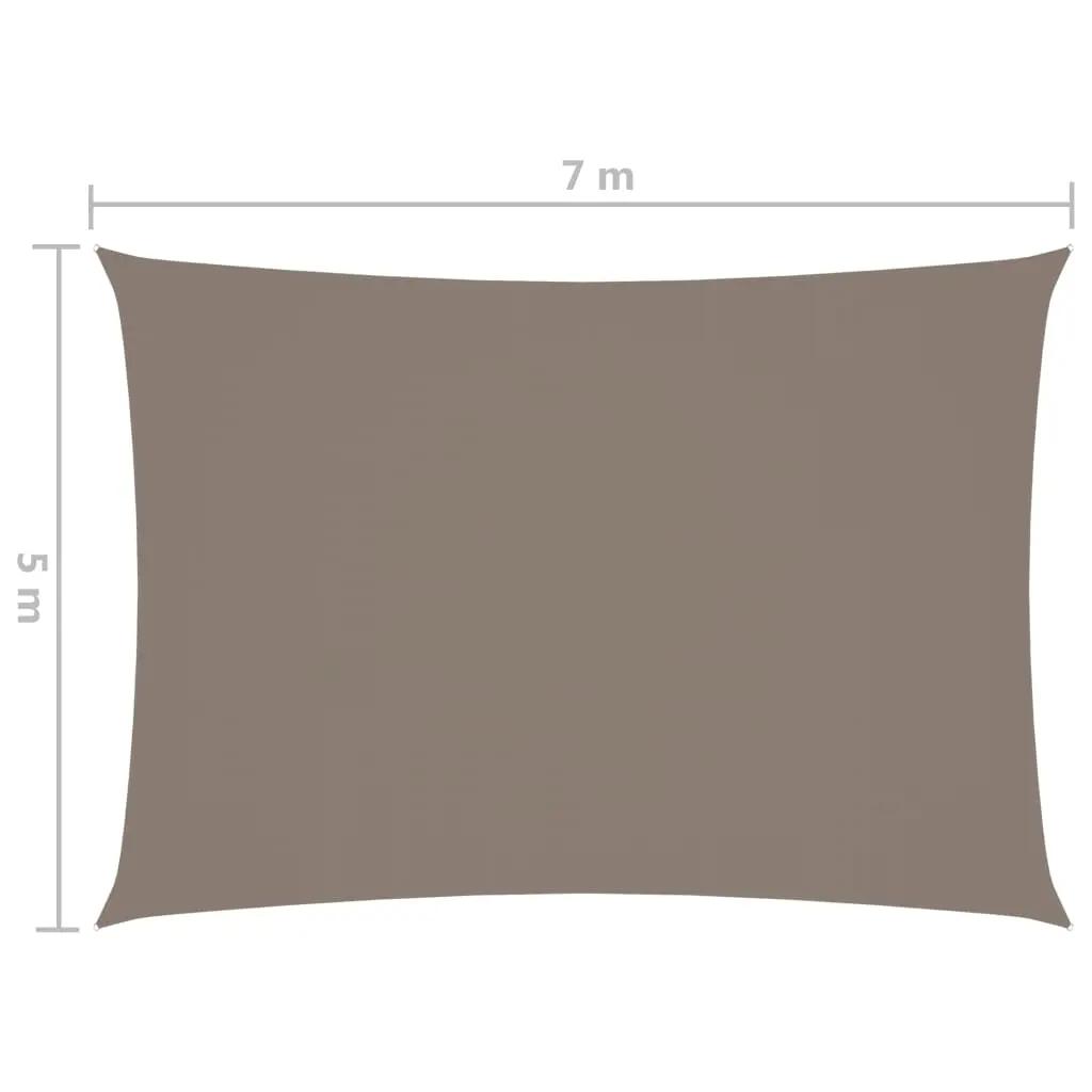Zonnescherm rechthoekig 5x7 m oxford stof taupe (6)