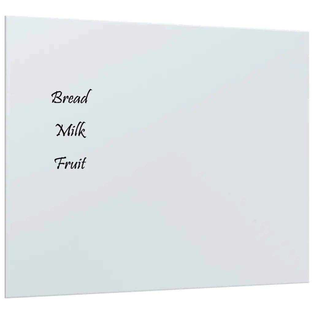 Magneetbord voor aan de wand 50x40 cm gehard glas wit (2)