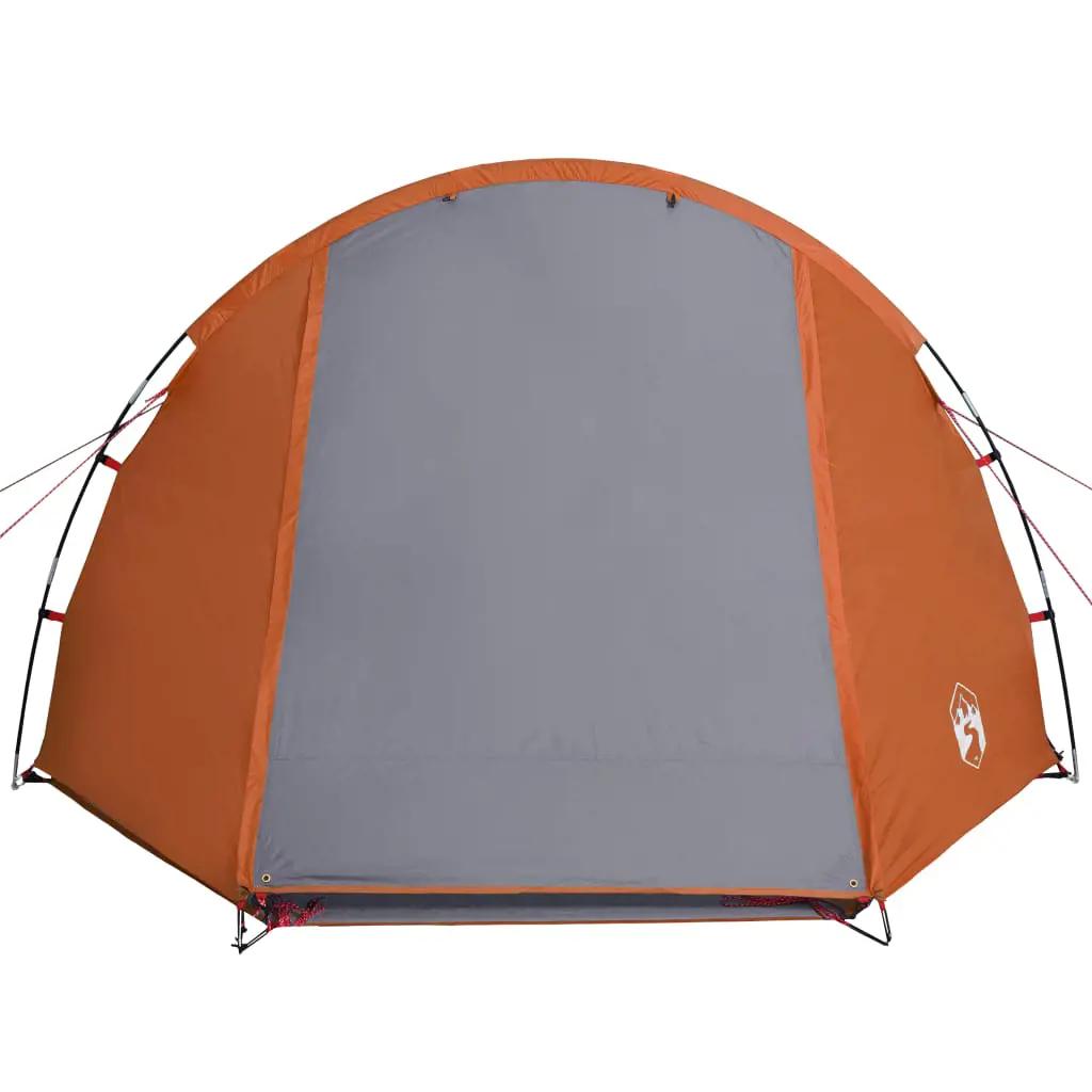 Tent 4-persoons waterdicht grijs en oranje (6)