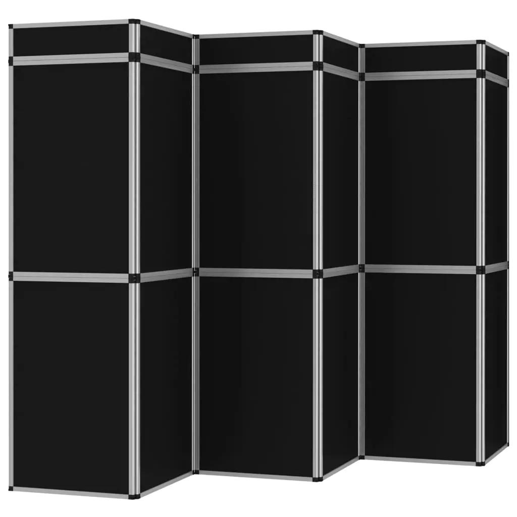 Promotiewand met 18 panelen inklapbaar 362x200 cm zwart (2)