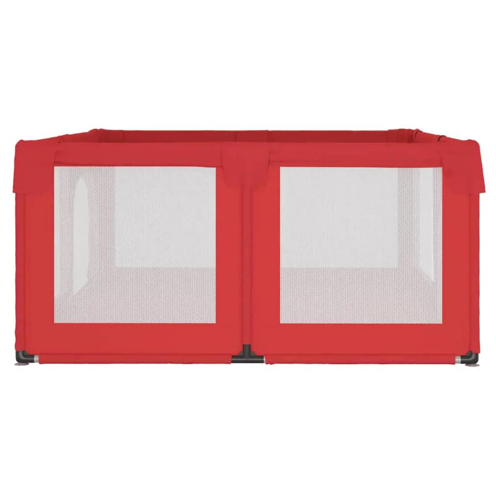 Babybox met 2 deuren oxford stof rood (6)