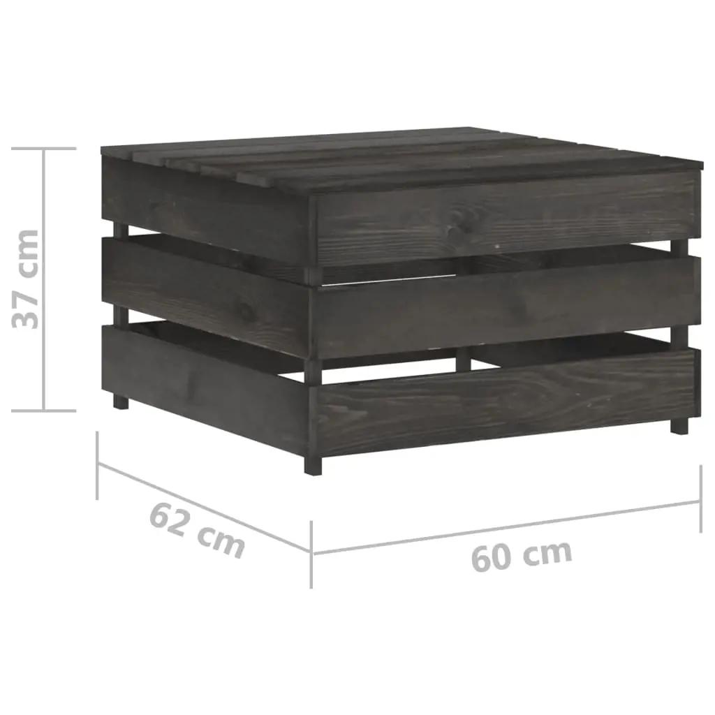 7-delige Loungeset met kussens grijs geïmpregneerd hout (11)