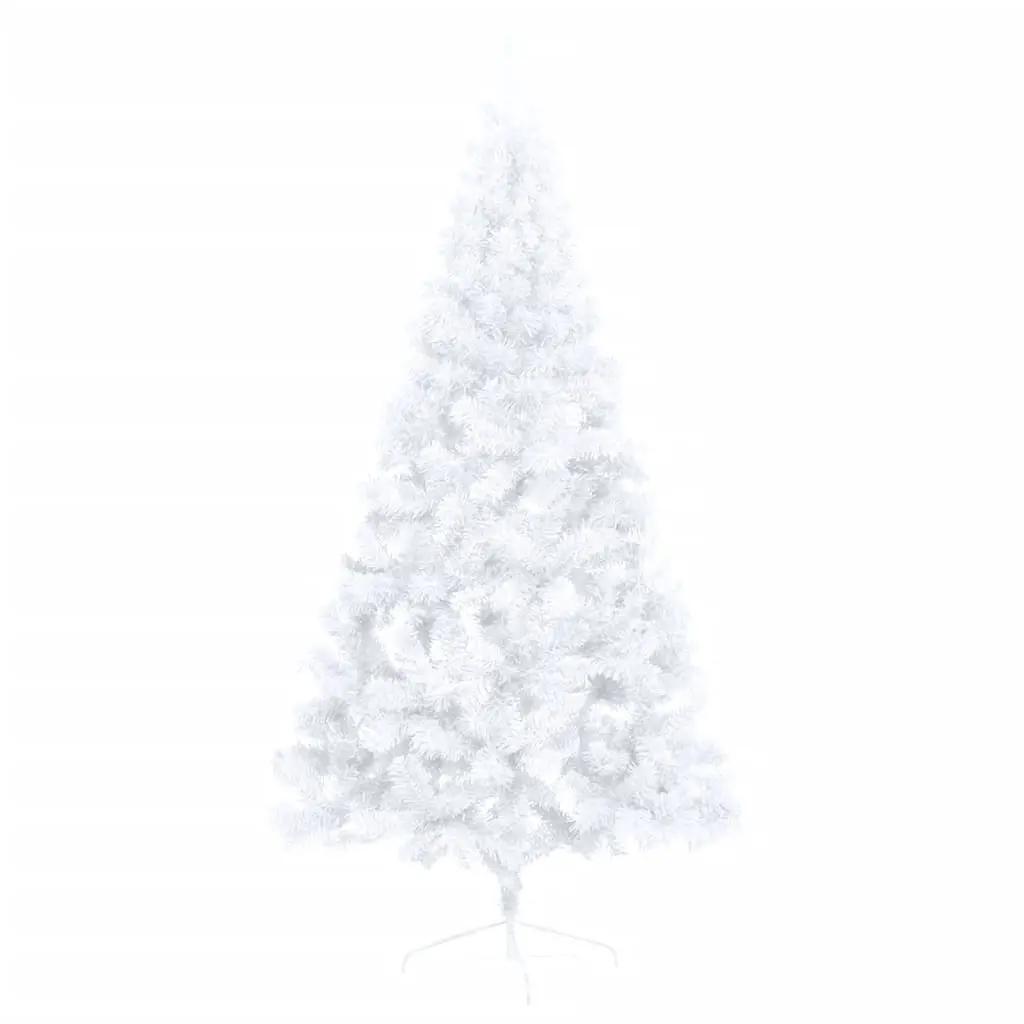 Kunstkerstboom met standaard half 150 cm PVC wit (2)